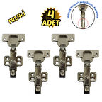 Frenli Dolap Kapak Mobilya Menteşesi Pistonlu 4’lü