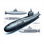 Denizaltı Tasarımı Model Mdf tablo 35cm X50cm