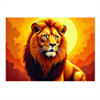 Aslan Güneş Işığında Art Mdf Poster 50cmX 70cm