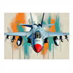 Savaş Uçağı Kalkışı Hediyelik Mdf Tablo 25cmX 35cm