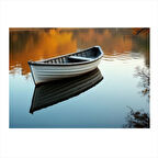 Sessiz Göl Ve Kayık Model Mdf tablo 50cmX 70cm