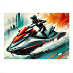Jet Ski Aksiyonu Hediyelik Mdf Tablo 25cmX 35cm