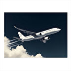 Yolcu Uçağı Kalkışı Dekoratif Mdf Tablo 35cm X50cm