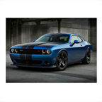 Mavi Klasik Spor Araba Mdf poster 25cmX 35cm