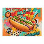 Çizgi Roman Sosisli Tasarımı Mdf Tablo 25cmX 35cm