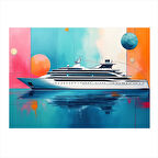 Lüks Yolcu Gemisi Tasarım Mdf Tablo 35cm X50cm