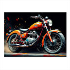Kırmızı Motosiklet Tasarımı Model Mdf tablo 35cm X50cm