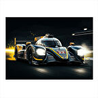 Yarış Arabası Gece Sahnesi Model Ahşap Tablo 25cmX 35cm