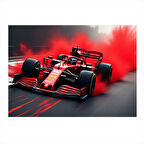Kırmızı Formula 1 Arabası Model Mdf tablo 25cmX 35cm