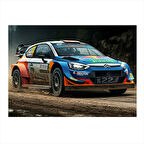 Ralli Arabası Aksiyonu Tasarım Ahşap Tablo 25cmX 35cm