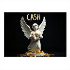 Altın Melek Figürü Modern Mdf Tablo 35cm X50cm