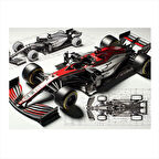 Formula 1 Teknik Çizimi Mdf poster 35cm X50cm