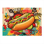 Çizgi Roman Sosisli Tasarımı Desenli Mdf Tablo 35cm X50cm