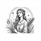 Başak Burcu Mdf poster 25cmX 35cm