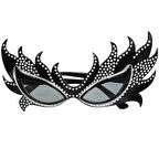 Taşlı Göz Kamaştıran Siyah Parti Alev Gözlük