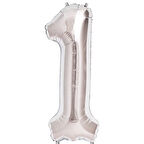 1 Rakam Folyo Balon Gümüş  40 İnç