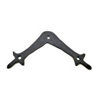 Antika Tarz Dekoratif Pirinç Zambak Gönye - Üst, 107x107 Mm, Oksit