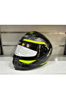 KASK CRN FS-867 MAT GREY/BLACK/YELLOW GÜNEŞ VİZÖRLÜ
