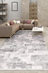 YoudayHomeCollection OCTA-Gri/Bej - Salon, Oturma Odası ve Koridor Halısı-Robot Süpürgeye Uyumlu-Kolay Temizlenebilir - 80X400