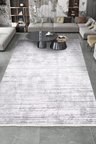 YoudayHomeCollection ROXSTONE-Beyaz/Siyah - Salon , Oturma Odası ve Koridor Halısı-Robot Süpürge Uyumlu-Kolay Temizlenebilir - 100X300