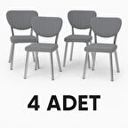 Yafes Masa Sandalye 4'lü Elma Sandalye Mutfak Sandalyesi