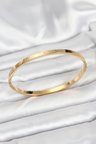 316L Çelik Gold Renk 65 mm İnce Kadın Kelepçe Bileklik 5886