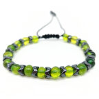 Hematit ve Yeşil Baltık Damla Kehribar Bileklik
