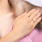 14 Ayar Baget Taşlı Kadın Yüzük