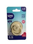 Wee Baby Pure Yuvarlak Uçlu Emzik 6-18 Ay No:2 Krem  K:699