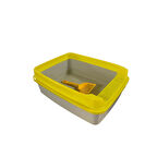 CANS Lüx Açık Kedi Tuvaleti (Orta Boy) 51x39x19 h Kürek Hediyeli