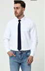 Düğmeli Yaka Uzun Kol Erkek Gömlek