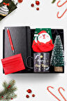 Defter & Tükenmez Kalem & Çam Ağacı & Yılbaşı Çorabı & Kupa & Kadın Kartlık Hediye Seti