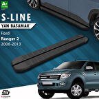 S-Dizayn Ford Ranger 2 S-Line Siyah Yan Basamak 193 Cm 2006-2013 A+ Kalite
