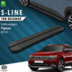 S-Dizayn VW Tiguan 2 S-Line Siyah Yan Basamak 173 Cm 2016-2024 A+ Kalite