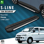 S-Dizayn Hyundai H-1 Starex Uzun Şase S-Line Krom Yan Basamak 213 Cm 1998-2007 A+ Kalite