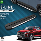 S-Dizayn Ssangyong Musso S-Line Aluminyum Yan Basamak 203 Cm 2018 Üzeri A+ Kalite