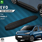 S-Dizayn Fiat Doblo 3 Evo Siyah Yan Basamak 203 Cm 2023 Üzeri A+ Kalite