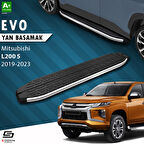 S-Dizayn Mitsubishi L200 5 Makyajlı Evo Krom Yan Basamak 203 Cm 2019-2023 A+ Kalite