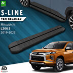 S-Dizayn Mitsubishi L200 5 Makyajlı S-Line Siyah Yan Basamak 203 Cm 2019-2023 A+ Kalite
