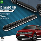 S-Dizayn VW Tiguan 2 Diamond Krom Yan Basamak 173 Cm 2016-2024 A+ Kalite