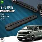 S-Dizayn Opel Zafira Life Uzun Şase S-Line Siyah Yan Basamak 243 Cm 2020 Üzeri A+ Kalite