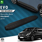 S-Dizayn Mercedes Vito W447 Kısa Şase Evo Siyah Yan Basamak 233 Cm 2014 Üzeri A+ Kalite