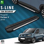 S-Dizayn Peugeot Partner 3 S-Line Krom Yan Basamak 203 Cm 2018 Üzeri A+ Kalite