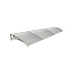 Plastik Ayak 6mm Levhalı Pratik Sundurma Kanopi 100x450 cm Gri