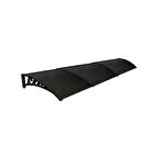 Plastik Ayak 6mm Levhalı Pratik Sundurma Kanopi 100x450 cm Siyah