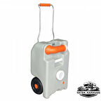 PORVALETTI Portatif Tekerlekli Su Tankı 25L, Göstergeli Yatek Karavan Tekne