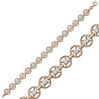 925 Ayar Gümüş Rose Yuvarlak Su Yolu Bileklik