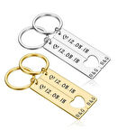 GÜMÜŞ ÇİFT BAR KALP ANAHTARLIK KİŞİYE ÖZEL