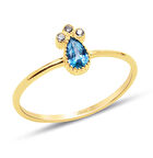 Aqua Mavisi Trend Altın Yüzük