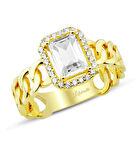 İtalyan Tasarım Halkalı Baget Yüzük